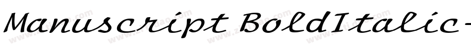 Manuscript BoldItalic字体转换